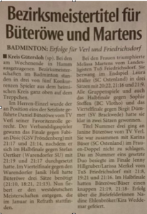 NW Bezirksmeisterschaft 1.12.14